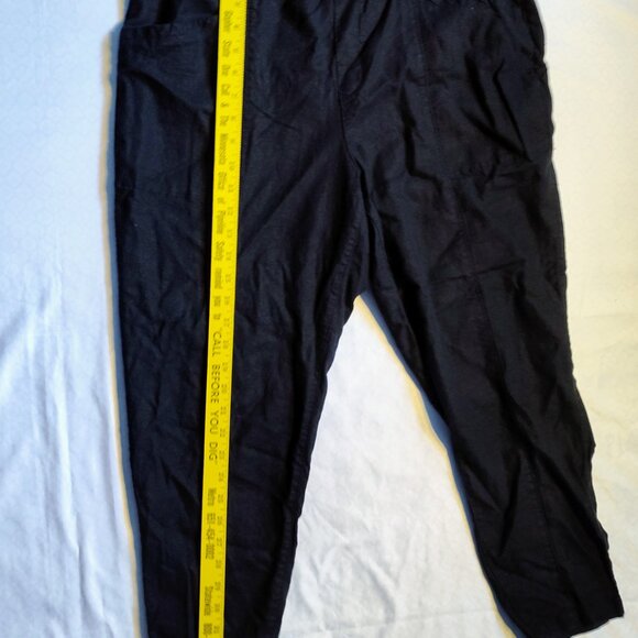 Cotton Linen Elastic Waist harem yoga pants - Picture 2 of 9